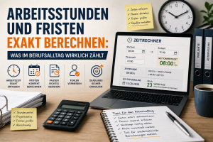Arbeitsstunden und Fristen exakt berechnen