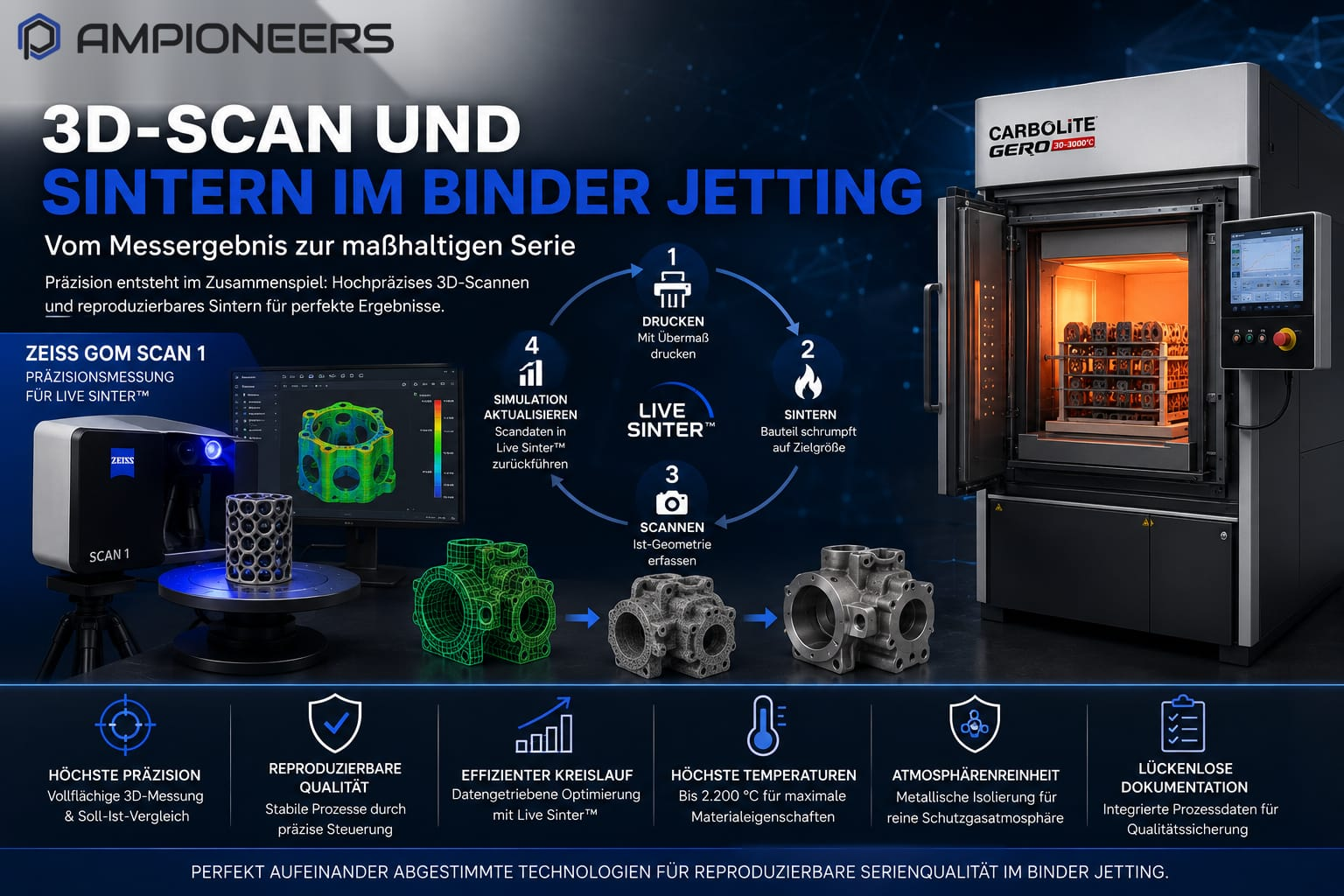 3D-Scan und Sintern im Binder Jetting
